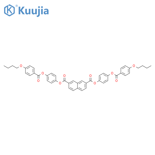 Benzoic acid, 4-butoxy-,2,7-naphthalenediylbis(oxycarbonyl-4,1-phenylene) ester structure