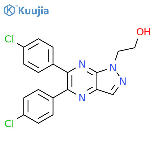 1H-Pyrazolo[3,4-b]pyrazine-1-ethanol, 5,6-bis(4-chlorophenyl)- structure