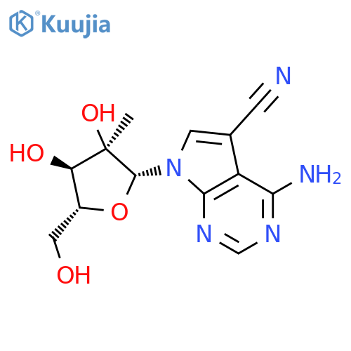7H-Pyrrolo[2,3-d]pyrimidine-5-carbonitrile,4-amino-7-(2-C-methyl-b-D-ribofuranosyl)- structure