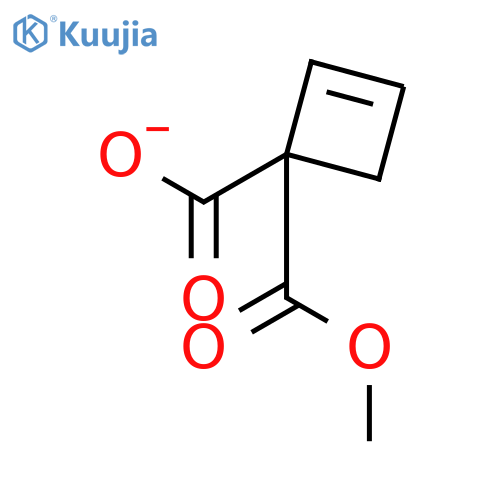 2-Cyclobutene-1,1-dicarboxylic acid, monomethyl ester structure
