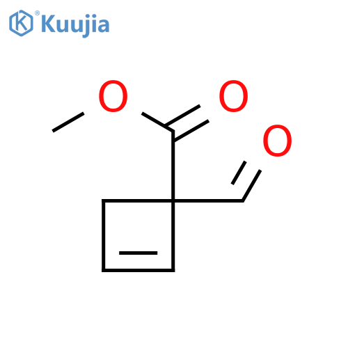 2-Cyclobutene-1-carboxylicacid, 1-formyl-, methyl ester structure