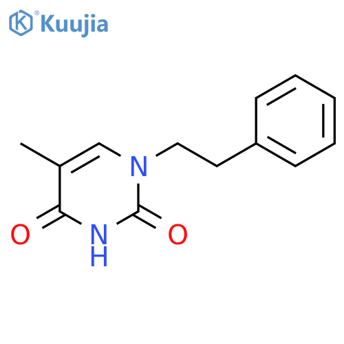 2,4(1H,3H)-Pyrimidinedione, 5-methyl-1-(2-phenylethyl)- structure