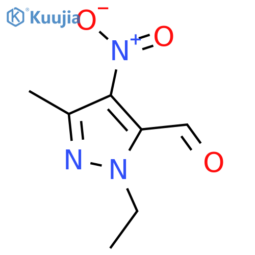 1H-Pyrazole-5-carboxaldehyde, 1-ethyl-3-methyl-4-nitro- structure