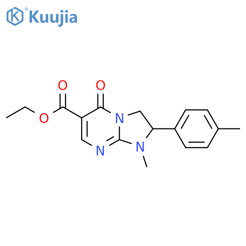 Imidazo[1,2-a]pyrimidine-6-carboxylicacid, 1,2,3,5-tetrahydro-1-methyl-2-(4-methylphenyl)-5-oxo-, ethyl ester structure