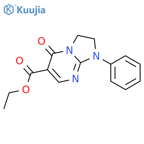 Imidazo[1,2-a]pyrimidine-6-carboxylicacid, 1,2,3,5-tetrahydro-5-oxo-1-phenyl-, ethyl ester structure