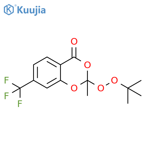 4H-1,3-Benzodioxin-4-one,2-[(1,1-dimethylethyl)dioxy]-2-methyl-7-(trifluoromethyl)- structure