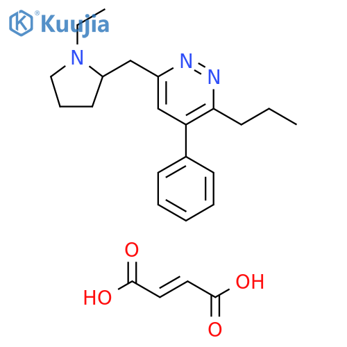 Pyridazine, 6-[(1-ethyl-2-pyrrolidinyl)methyl]-4-phenyl-3-propyl-, (2E)-2-butenedioate (2:3) structure