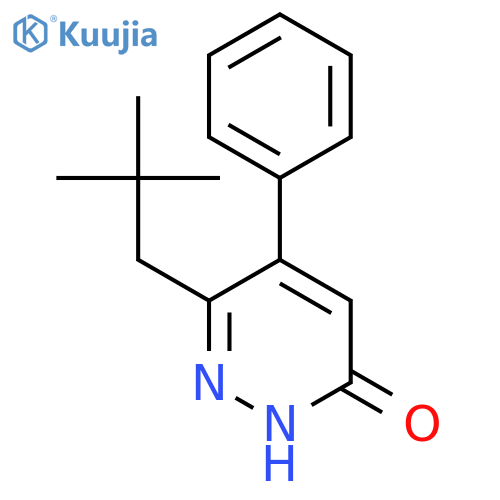 3(2H)-Pyridazinone, 6-(2,2-dimethylpropyl)-5-phenyl- structure