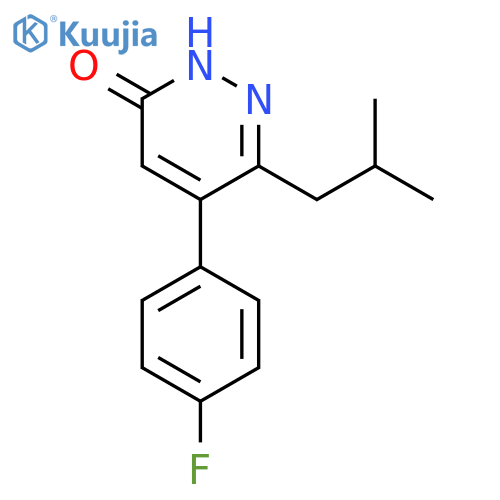 3(2H)-Pyridazinone, 5-(4-fluorophenyl)-6-(2-methylpropyl)- structure