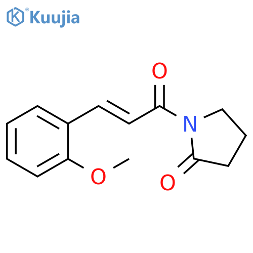 2-Pyrrolidinone, 1-[3-(2-methoxyphenyl)-1-oxo-2-propenyl]-, (E)- (9CI) structure