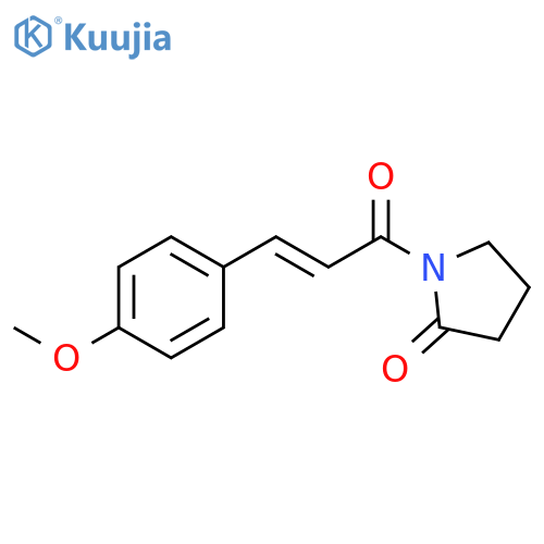 2-Pyrrolidinone, 1-[(2E)-3-(4-methoxyphenyl)-1-oxo-2-propen-1-yl]- structure