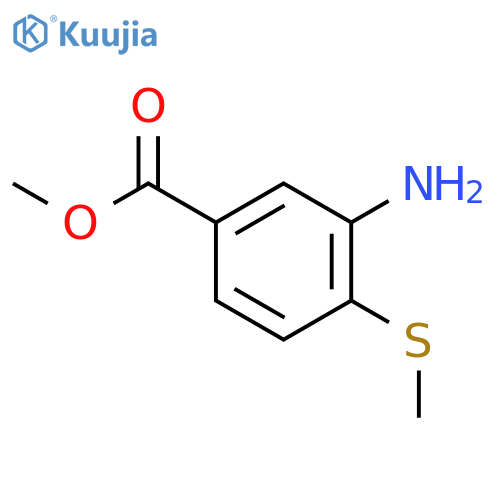 Benzoic acid,3-amino-4-(methylthio)-, methyl ester structure