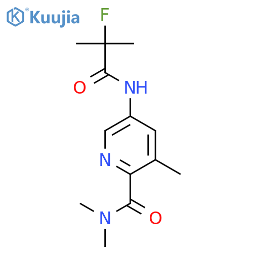 2-Pyridinecarboxamide,5-[(2-fluoro-2-methyl-1-oxopropyl)amino]-N,N,3-trimethyl- structure