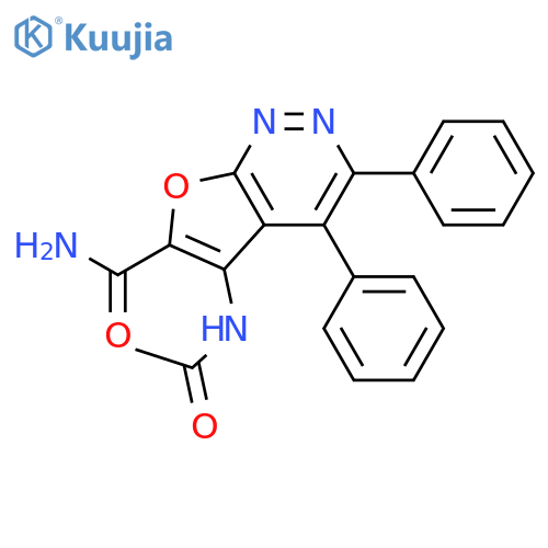 Furo[2,3-c]pyridazine-6-carboxamide, 5-(acetylamino)-3,4-diphenyl- structure