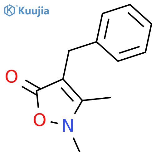 5(2H)-Isoxazolone, 2,3-dimethyl-4-(phenylmethyl)- structure
