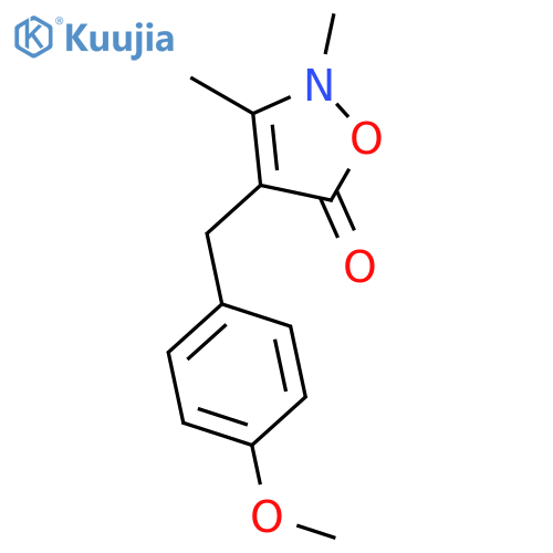 5(2H)-Isoxazolone, 4-[(4-methoxyphenyl)methyl]-2,3-dimethyl- structure
