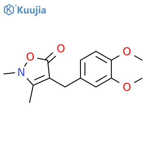 5(2H)-Isoxazolone, 4-[(3,4-dimethoxyphenyl)methyl]-2,3-dimethyl- structure