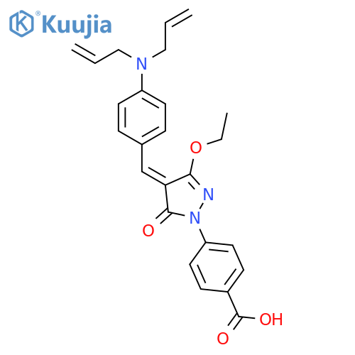 Benzoic acid,4-[4-[[4-(di-2-propenylamino)phenyl]methylene]-3-ethoxy-4,5-dihydro-5-oxo-1H-pyrazol-1-yl]- structure