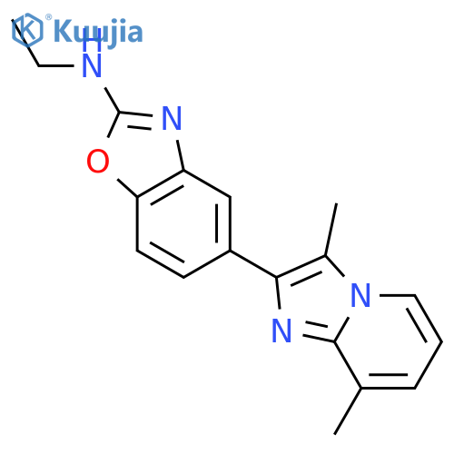 2-Benzoxazolamine, 5-(3,8-dimethylimidazo[1,2-a]pyridin-2-yl)-N-ethyl- structure