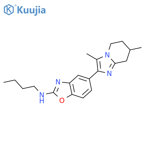 2-Benzoxazolamine,N-butyl-5-(5,6,7,8-tetrahydro-3,7-dimethylimidazo[1,2-a]pyridin-2-yl)- structure