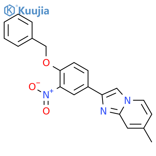 Imidazo[1,2-a]pyridine, 7-methyl-2-[3-nitro-4-(phenylmethoxy)phenyl]- structure