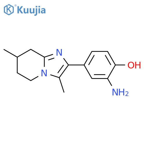 Phenol,2-amino-4-(5,6,7,8-tetrahydro-3,7-dimethylimidazo[1,2-a]pyridin-2-yl)- structure