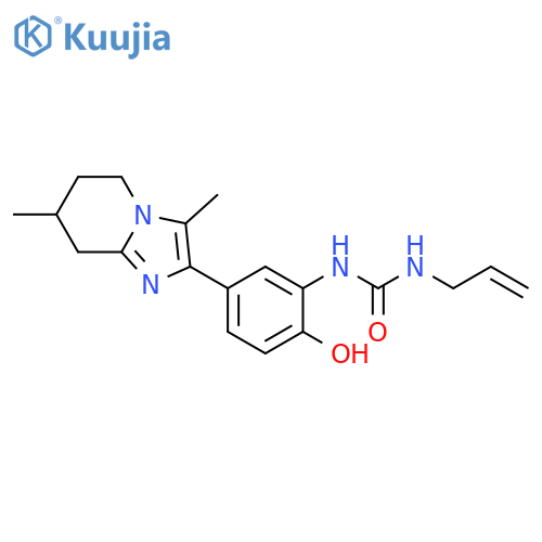 Urea,N-[2-hydroxy-5-(5,6,7,8-tetrahydro-3,7-dimethylimidazo[1,2-a]pyridin-2-yl)phenyl]-N'-2-propenyl- structure