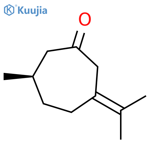 Cycloheptanone, 3-methyl-6-(1-methylethylidene)-, (R)- structure