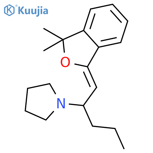 Pyrrolidine,1-[1-[(3,3-dimethyl-1(3H)-isobenzofuranylidene)methyl]butyl]- structure