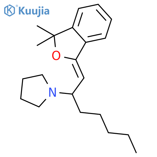 Pyrrolidine,1-[1-[(3,3-dimethyl-1(3H)-isobenzofuranylidene)methyl]hexyl]- structure