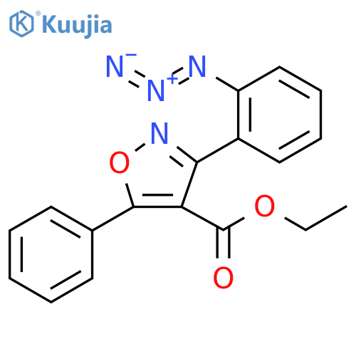 4-Isoxazolecarboxylic acid, 3-(2-azidophenyl)-5-phenyl-, ethyl ester structure