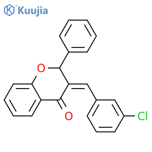 4H-1-Benzopyran-4-one,3-[(3-chlorophenyl)methylene]-2,3-dihydro-2-phenyl- structure