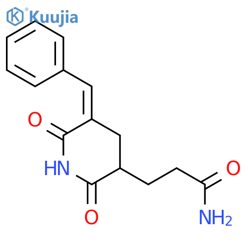 3-Piperidinepropanamide, 2,6-dioxo-5-(phenylmethylene)-, (E)- structure