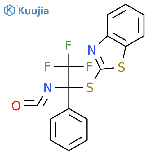 Benzothiazole, 2-[(2,2,2-trifluoro-1-isocyanato-1-phenylethyl)thio]- structure