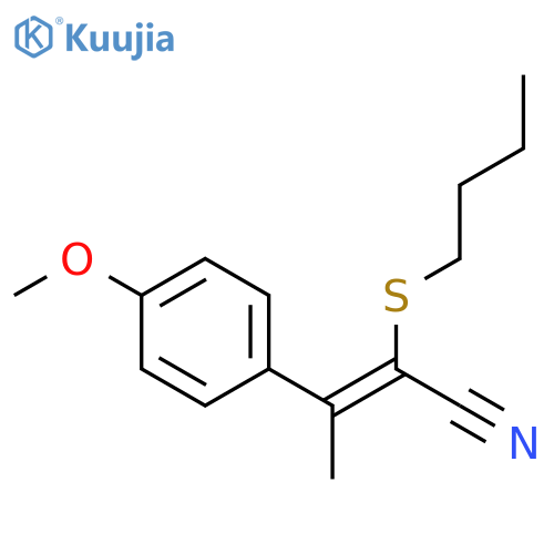 2-Butenenitrile, 2-(butylthio)-3-(4-methoxyphenyl)-, (Z)- structure