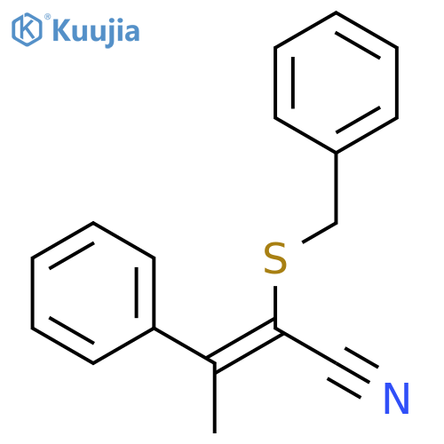2-Butenenitrile, 3-phenyl-2-[(phenylmethyl)thio]-, (Z)- structure