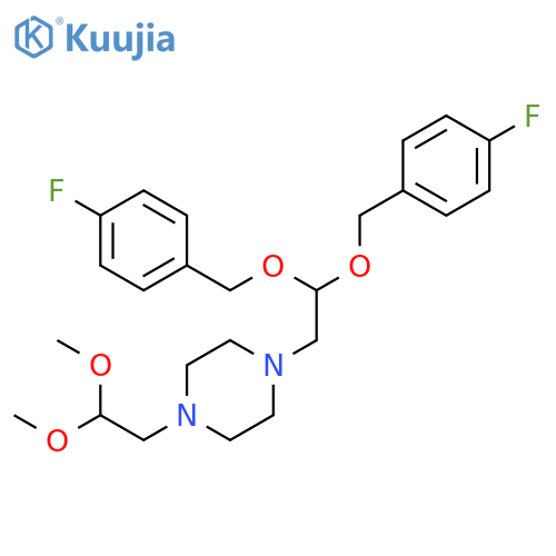 Piperazine,1-[2,2-bis[(4-fluorophenyl)methoxy]ethyl]-4-(2,2-dimethoxyethyl)- structure