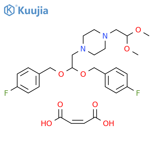 Piperazine, 1-[2,2-bis[(4-fluorophenyl)methoxy]ethyl]-4-(2,2-dimethoxyethyl)-, (2Z)-2-butenedioate (1:1) structure