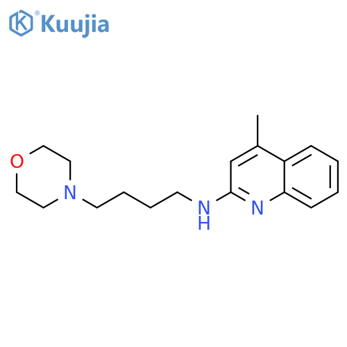 2-Quinolinamine, 4-methyl-N-[4-(4-morpholinyl)butyl]- structure