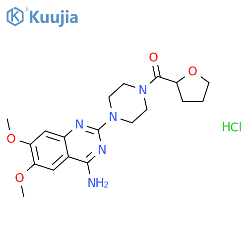 Methanone,[4-(4-amino-6,7-dimethoxy-2-quinazolinyl)-1-piperazinyl][(2S)-tetrahydro-2-furanyl]-,hydrochloride (1:1) structure