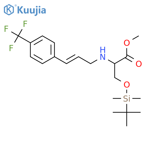 L-Serine, O-[(1,1-dimethylethyl)dimethylsilyl]-N-[3-[4-(trifluoromethyl)phenyl]-2-propen-1-yl]-, methyl ester structure