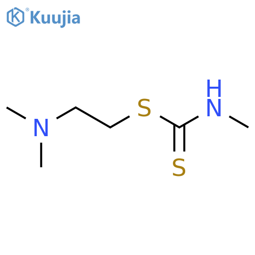 Carbamodithioic acid, methyl-, 2-(dimethylamino)ethyl ester structure