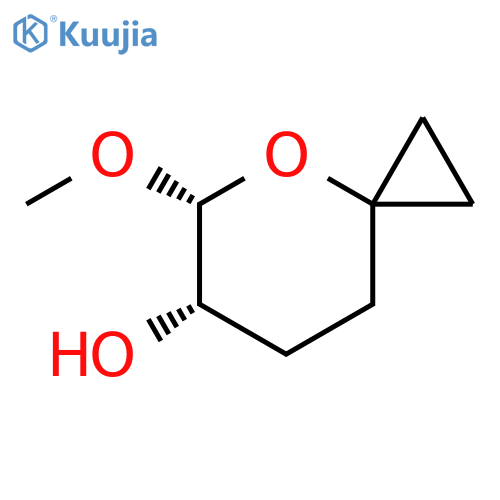 rel-(5R,6S)-5-Methoxy-4-oxaspiro[2.5]octan-6-ol structure