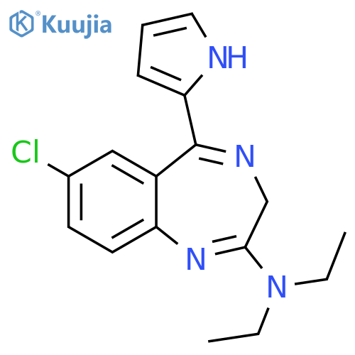 3H-1,4-Benzodiazepin-2-amine,7-chloro-N,N-diethyl-5-(1H-pyrrol-2-yl)- structure