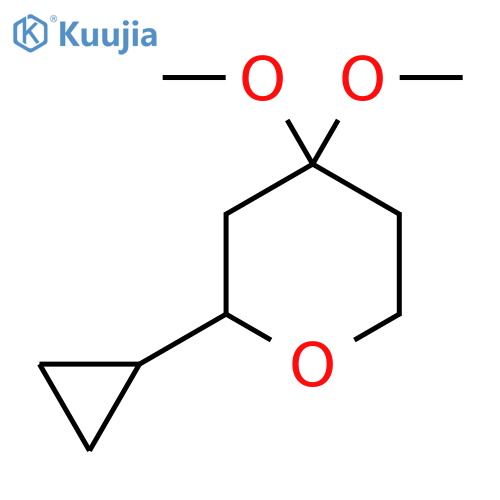2-cyclopropyltetrahydro-4,4-dimethoxy-2H-Pyran structure