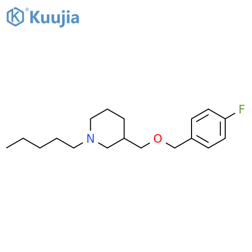 Piperidine, 3-[[(4-fluorophenyl)methoxy]methyl]-1-pentyl- structure
