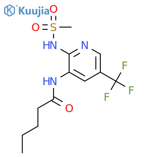 Pentanamide,N-[2-[(methylsulfonyl)amino]-5-(trifluoromethyl)-3-pyridinyl]- structure