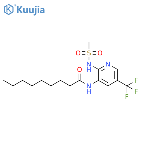 Nonanamide,N-[2-[(methylsulfonyl)amino]-5-(trifluoromethyl)-3-pyridinyl]- structure