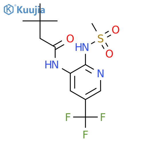 Butanamide,3,3-dimethyl-N-[2-[(methylsulfonyl)amino]-5-(trifluoromethyl)-3-pyridinyl]- structure