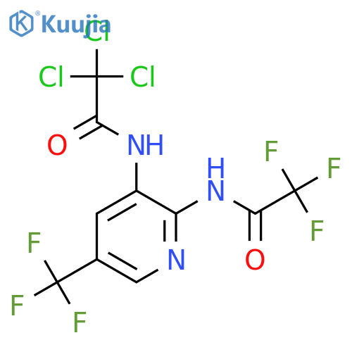 Acetamide,2,2,2-trichloro-N-[2-[(trifluoroacetyl)amino]-5-(trifluoromethyl)-3-pyridinyl]- structure